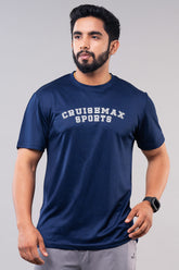 MINIMAL BUZZ VERSITY GRAPHIC T-SHIRTS - NAVY (D)